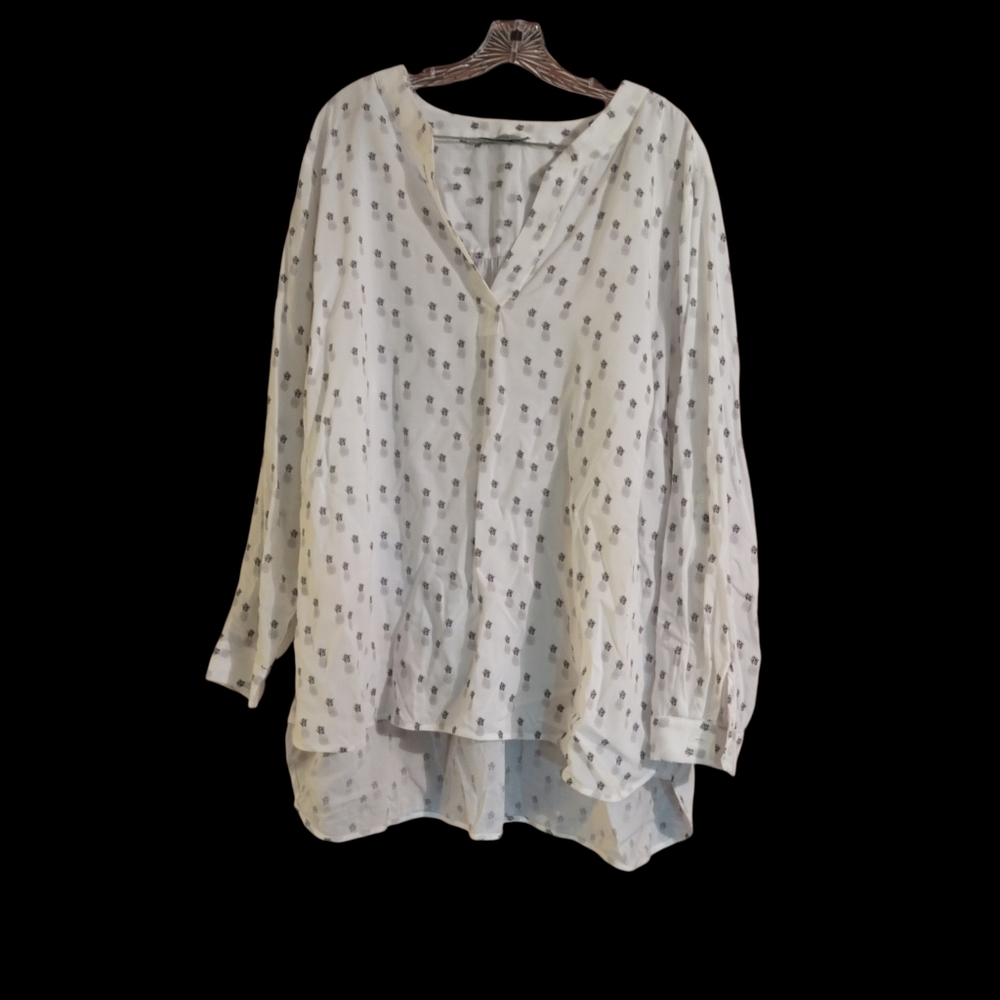 Dalia Pineapple Pattern Blouse 3x - image 2